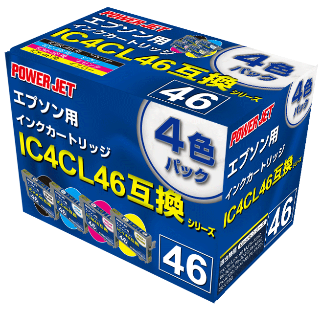 IC4CL46 (お買得・4色パック)エプソン EPSON リサイクルインクジェットカートリッジ インク交換 詰め替えインク 汎用品 互換品